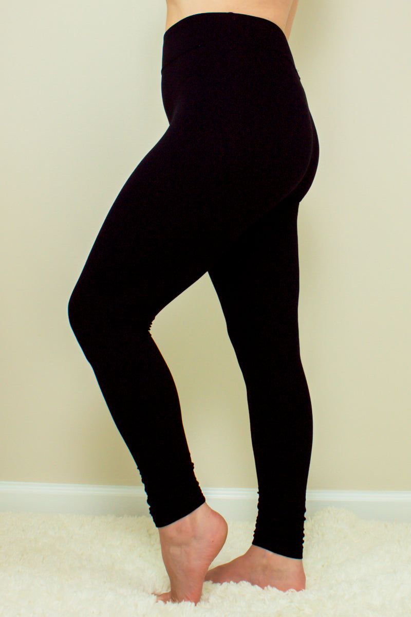 Let's Stay Home High Waisted Leggings (Black) *FINAL SALE*