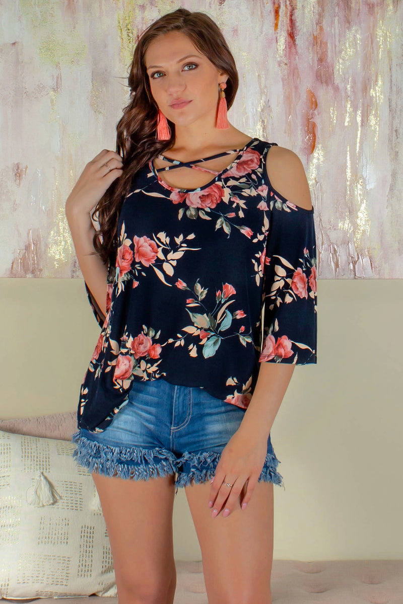 Fall For You Floral Top (Ivory) *FINAL SALE*