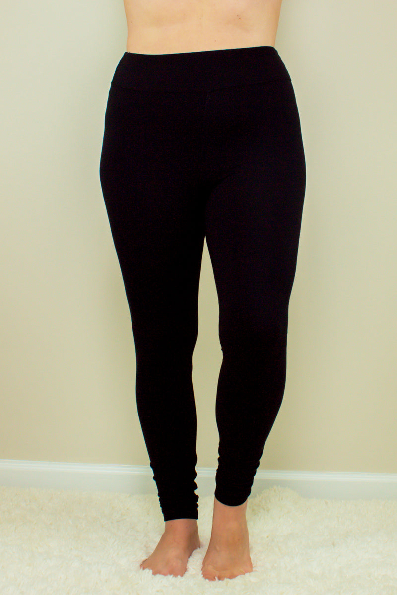 Let's Stay Home High Waisted Leggings (Black) *FINAL SALE*