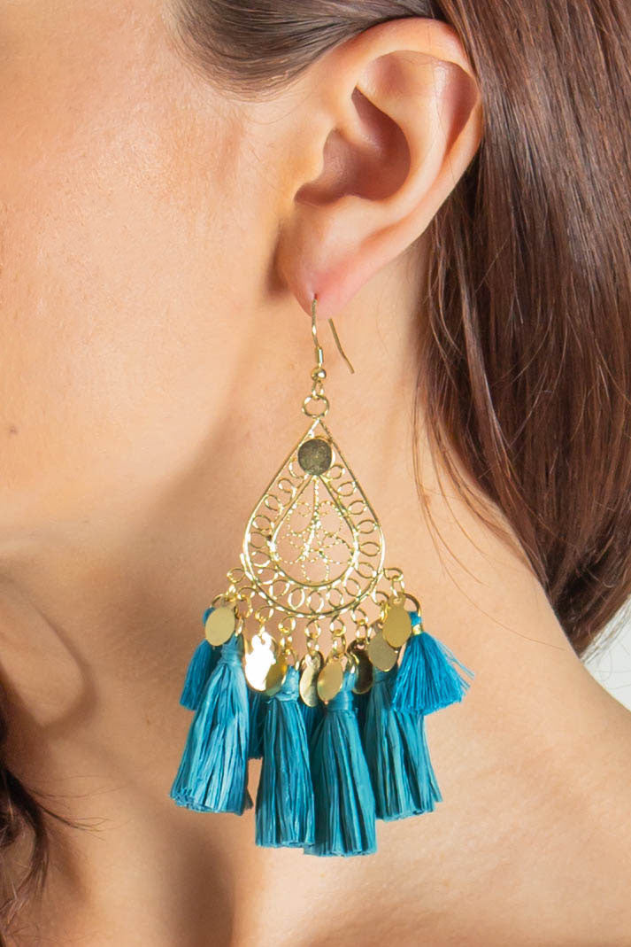 Here With Me Earrings (Teal)